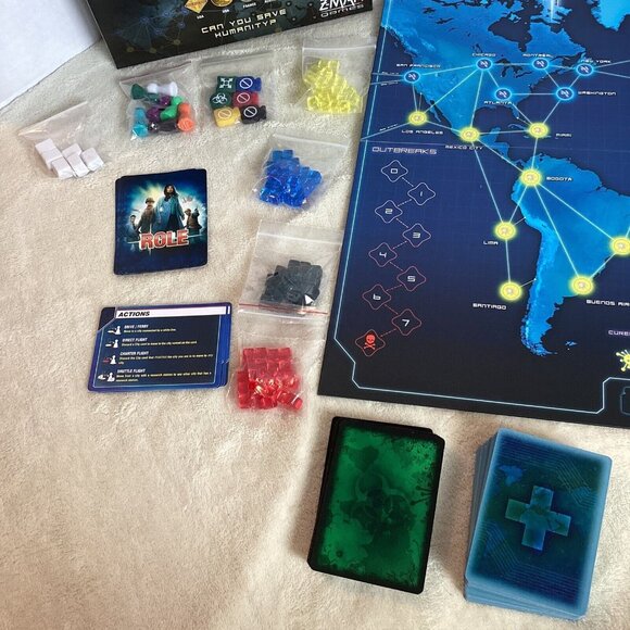 Pandemic Cooperative Board Game by Z-Man Games, 2013 Complete - Picture 4 of 10